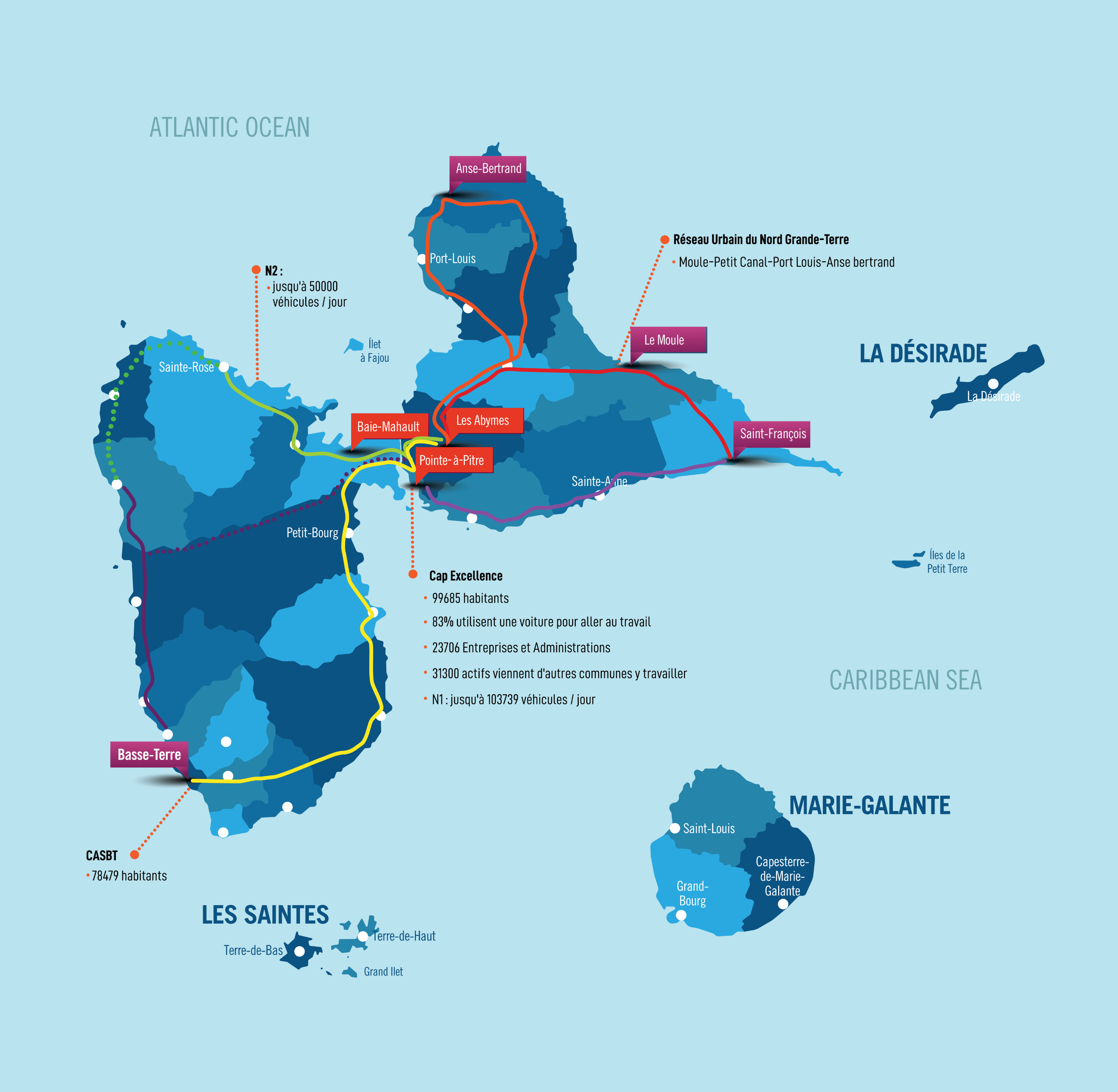 Carte Guadeloupe