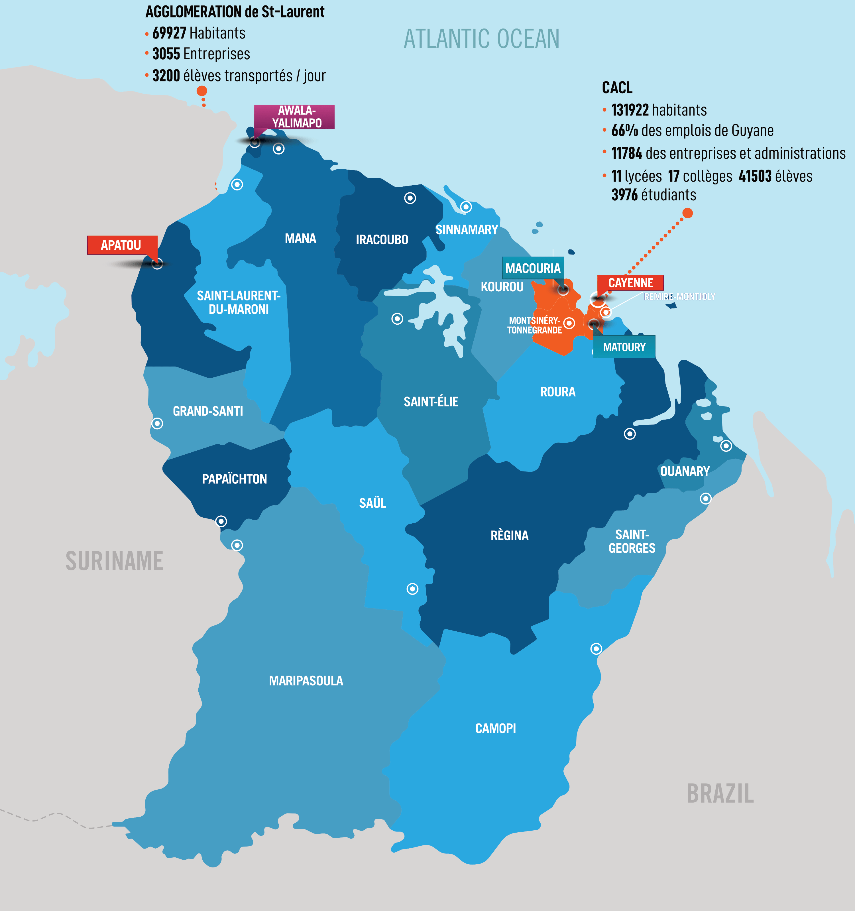 Carte Guyane